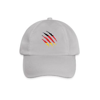 Deutschland WM Fußball Nationalmannschaft Geschenk - Baseballkappe - Grau - Vorne