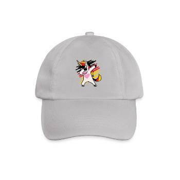 Deutschland Fußball Einhorn Dab WM Geschenk - Baseballkappe - Grau - Vorne