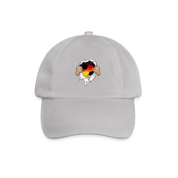 Deutschland Fußball Geschenk - Baseballkappe - Grau - Vorne