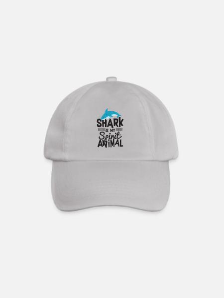 Cooler Haifisch ist mein Geist-Tier-Zitat-T-Shirt - Baseballkappe - Grau