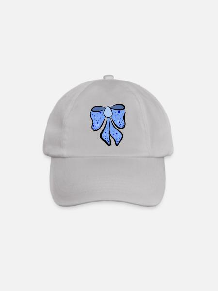 schöne blaue Schleife , Geschenkidee - Baseballkappe - Grau