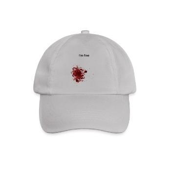 Verletzung Wunde Blut - Baseballkappe - Grau - Vorne