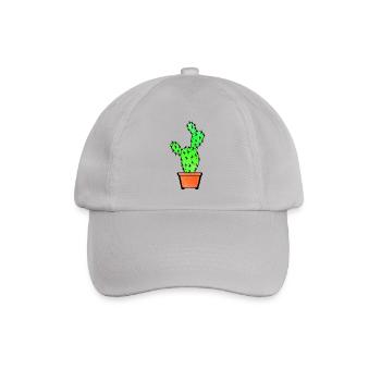 Watercolor Cactus - Baseballkappe - Grau - Vorne