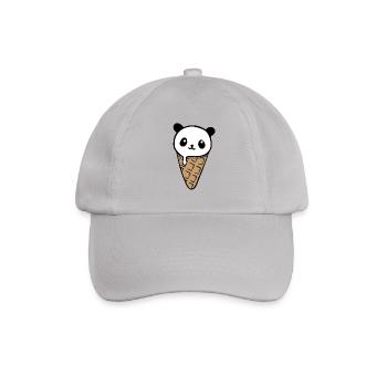 Panda Pocket Ice Cream - Baseballkappe - Grau - Vorne