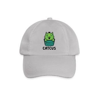 Ehrfürchtiges Catcus T-Shirt - Baseballkappe - Grau - Vorne