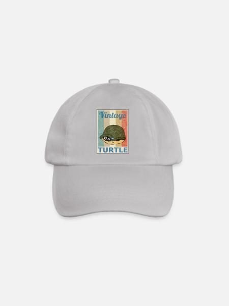 Landschildkröte Vintage Retro Style Grunge Reptili - Baseballkappe - Grau