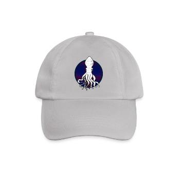 Weißer Octopus - Baseballkappe - Grau - Vorne