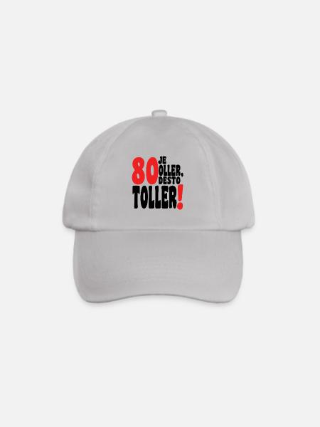 80 Je Oller Desto Toller - Baseballkappe - Grau