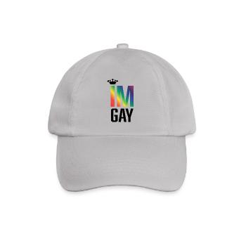 im gay - Ich bin Schwul - Baseballkappe - Grau - Vorne