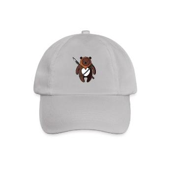 süßer Bär mit Speer - Baseballkappe - Grau - Vorne