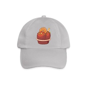 Eis Speiseeis Eiskrem Eiscreme Kugeleis Eisbecher - Baseballkappe - Grau - Vorne