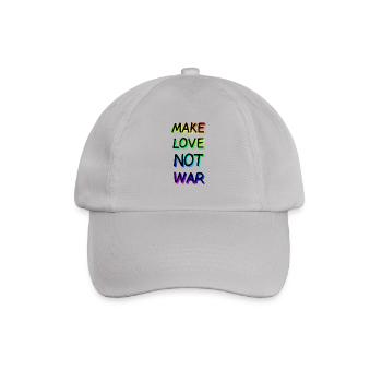 Make Love not War Regenbogen - Baseballkappe - Grau - Vorne