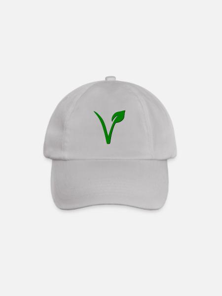 vegan pflanze symbol - Baseballkappe - Grau