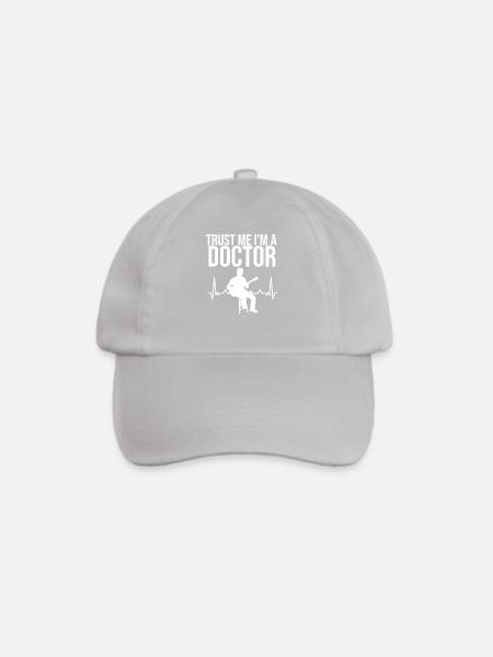 Trust me i´m a Doctor. Akkustikgitarre - Baseballkappe - Grau