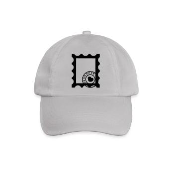 Stempelkontur mit Stempel mit Herzen - Baseballkappe - Grau - Vorne