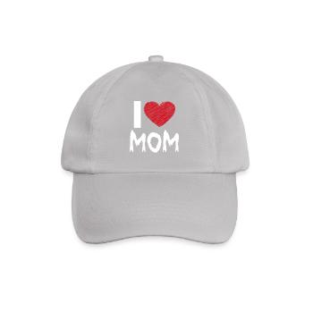 Ich liebe Mama - Baseballkappe - Grau - Vorne