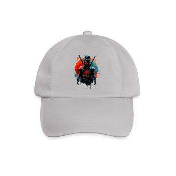 Kriegerischer Ninja Samurai Japan - Baseballkappe - Grau - Vorne