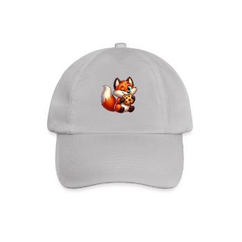 Süßer Rotfuchs mit Keks - Baseballkappe - Grau - Vorne