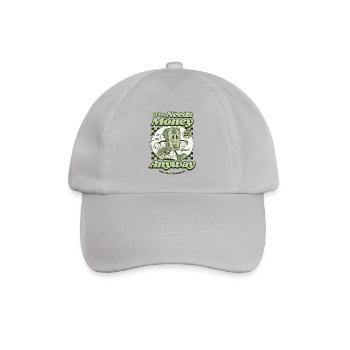 Wer braucht schon Geld Retro Design - Baseballkappe - Grau - Vorne