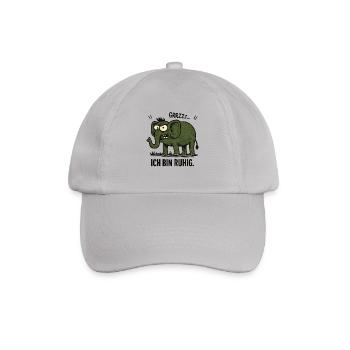 Wütender Elefant – Ich bin ruhig. - Baseballkappe - Grau - Vorne