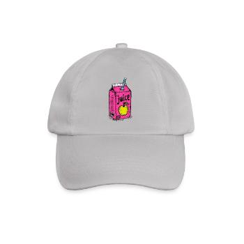 Knalliger Apfelsaft – Eine Packung Pop Art Saft - Baseballkappe - Grau - Vorne