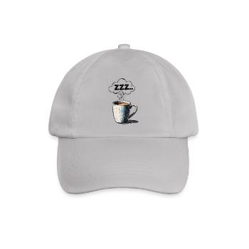 Kaffee zuerst - Dann reden. ZZZ… Design - Baseballkappe - Grau - Vorne