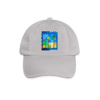 Bäume (Muster, Minimal) - Baseballkappe - Grau - Vorne
