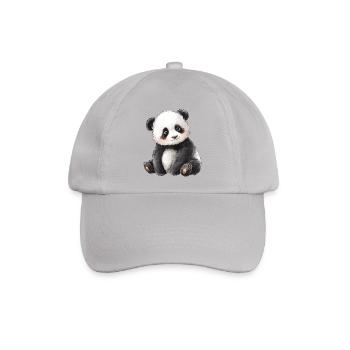 Süßer Baby Panda - Baseballkappe - Grau - Vorne