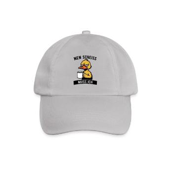 Freche Ente - Nen Scheiß muss ich - Kaffee - Baseballkappe - Grau - Vorne