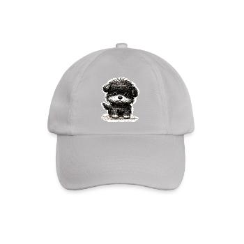 Wuscheliges Hündchen (Grau) - Baseballkappe - Grau - Vorne