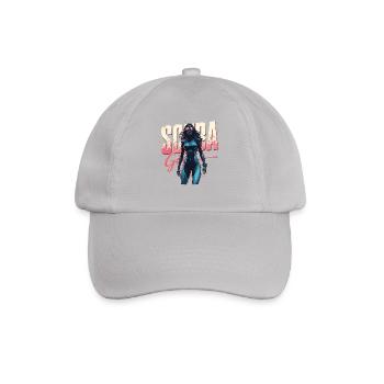 Scuba Girl Taucherin Design - Baseballkappe - Grau - Vorne
