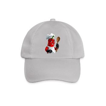 Chili Koch Cartoon Küchenheld - Baseballkappe - Grau - Vorne