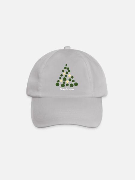 Kreisbaum mit Sternen – Merry Christmas - Baseballkappe - Grau