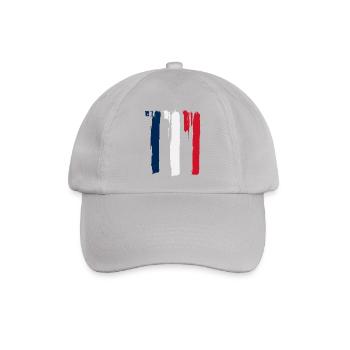 Frankreich Streifen - Baseballkappe - Grau - Vorne