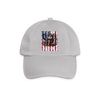  USA Merica Chug Life Stars Stripes And Bad - Baseballkappe - Grau - Vorne