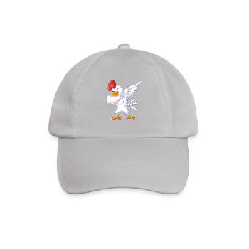 Hähnchen abtupfen, lustiges tanzendes Geflügelgeschenk - Baseballkappe - Grau - Vorne