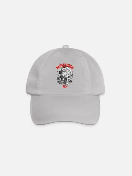 Papasaurus Rex Dinosaurier Daddy Summer - Baseballkappe - Grau