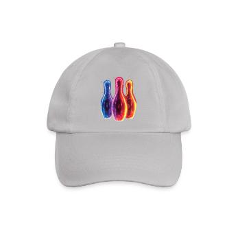 Bowling Synthwave - Baseballkappe - Grau - Vorne