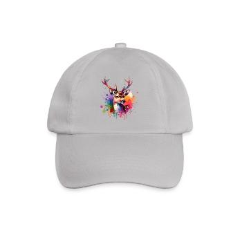 Sikahirsch Motiv - Baseballkappe - Grau - Vorne