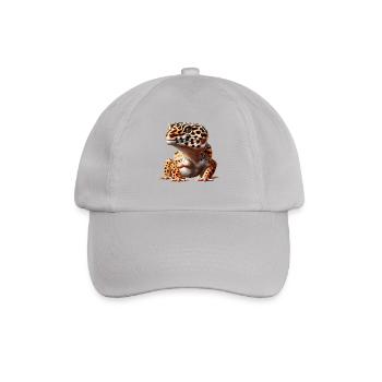 Leopardgecko - Baseballkappe - Grau - Vorne