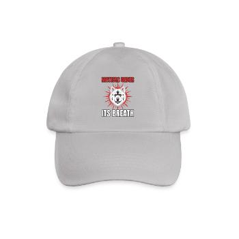 Akita Inu - Mutters Under Its Breath - Hundefreund - Baseballkappe - Grau - Vorne