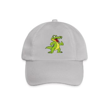 Kroko Kaiman Reptilien Tiere - Baseballkappe - Grau - Vorne