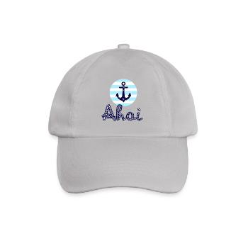 Ahoi und Anker - Baseballkappe - Grau - Vorne