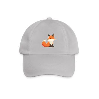 Niedliches Fuchs Logo, Fuchs Zeichnung - Baseballkappe - Grau - Vorne