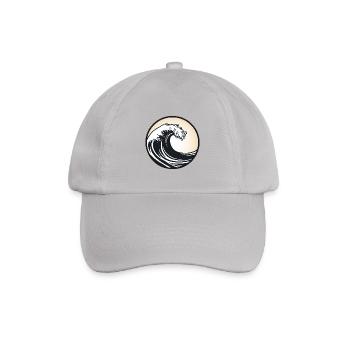 Surfer Geschenk, Surf Fan, große Welle - Baseballkappe - Grau - Vorne