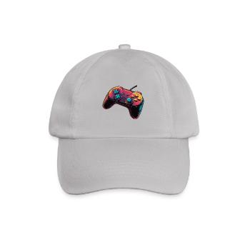 Gamepad, Gamepad, Logo des Konsolenspielers - Baseballkappe - Grau - Vorne