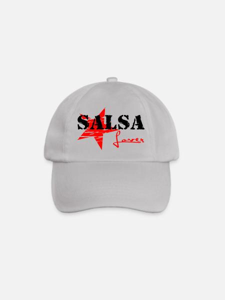 Salsa Lover black - Red Star - Salsa Dance Shirts - Baseballkappe - Grau