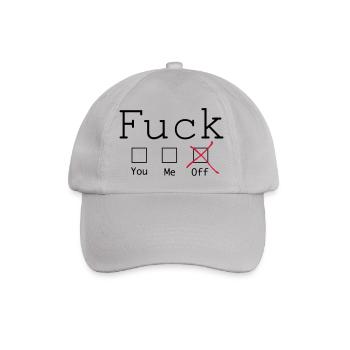 Fuck off 2c - Baseballkappe - Grau - Vorne
