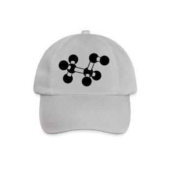 Alkoholmolekül - Baseballkappe - Grau - Vorne