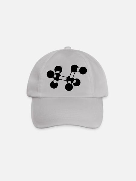 Alkoholmolekül - Baseballkappe - Grau